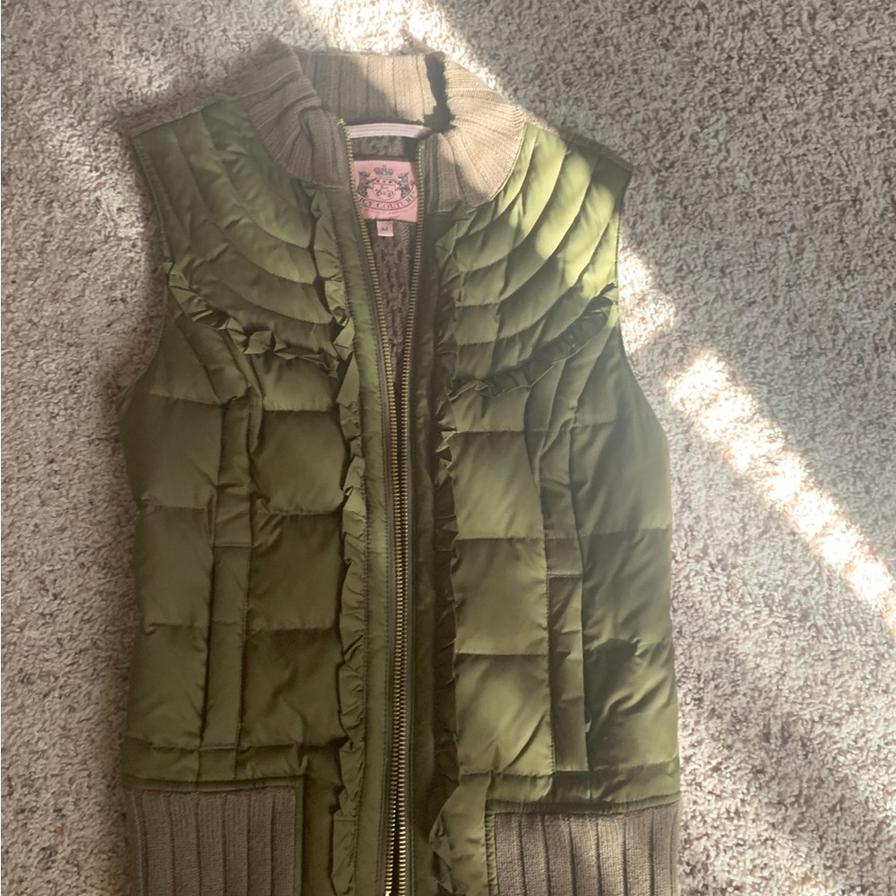 Juicy Couture Barely Worn Knit and Puffer vest.